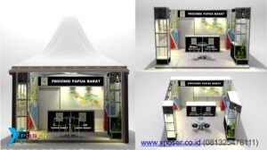 dekorasi stand papua